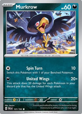 Murkrow 131 Sv02 Paldea Evolved