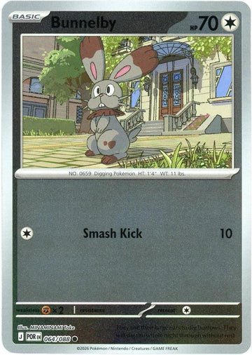 Bunnelby - 064/088 - Common [me03-064] [Reverse Holo]