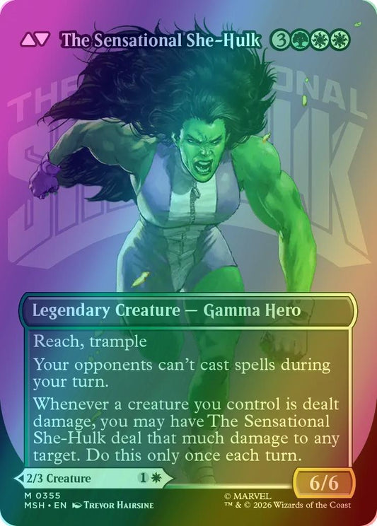 Jennifer Walters // The Sensational She-Hulk [355] [Borderless] [Logo] [Marvel Super Heroes] [Foil]