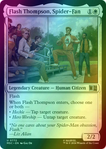 Flash Thompson, Spider-Fan [772] [Jumpstart] [Marvel Super Heroes: Commander] [Foil]