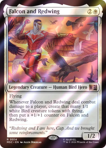 Falcon and Redwing [14] [Marvel Super Heroes: Commander] [Surge Foil]