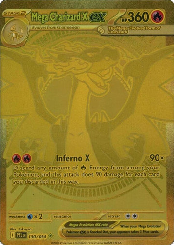 Mega Charizard X ex - 130/094 - ME02: Phantasmal Flames