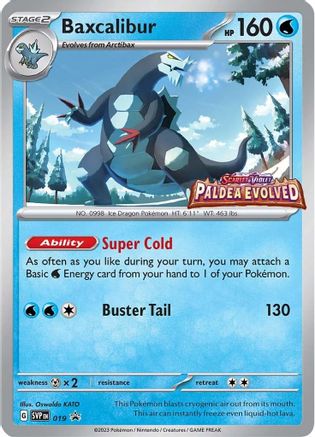 Baxcalibur (Prerelease) (19) - SV Scarlet & Violet Promo Cards Holofoil