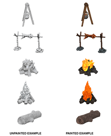 Camp Fire & Sitting Log
