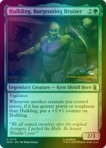 Hulkling, Burgeoning Bruiser [173] [Marvel Super Heroes] [Foil]