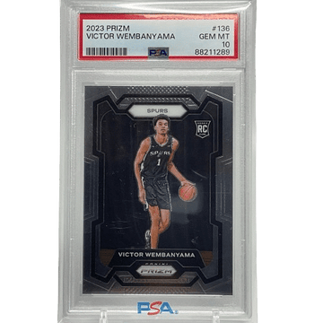 2023/24 Panini Prizm Victor Wembanyama #136 Rookie PSA 10