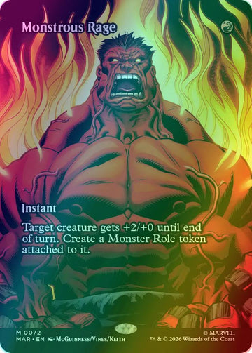 Monstrous Rage [72] [Borderless] [Source Material] [Marvel Universe] [Foil]