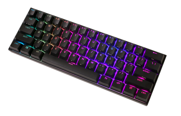 KBParadise V60 The 2 Black RGB LED 60% Double Shot PBT Hotswap Mechanical Keyboard
