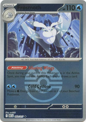 Frosmoth - Friend Ball - 053/217 - Uncommon [me025-053] [Reverse Holo]
