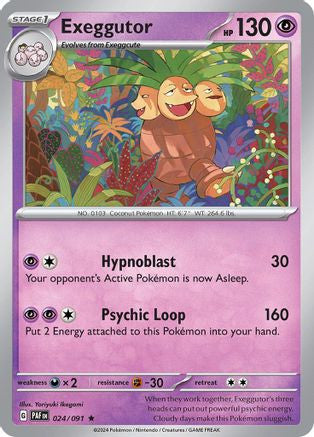 Exeggutor 24 Sv Paldean Fates Holofoil