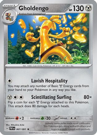 Gholdengo 67 Sv Paldean Fates Holofoil