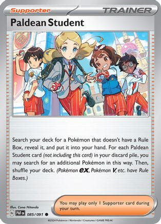 Paldean Student 85 Sv Paldean Fates Reverse Holofoil