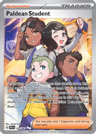 Paldean Student (231/091) - SV Paldean Fates Holofoil