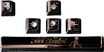 Traitors Skeleton Loading 6 Key OEM Profile Chromium Plated Laser Engraved ABS Keycap Set