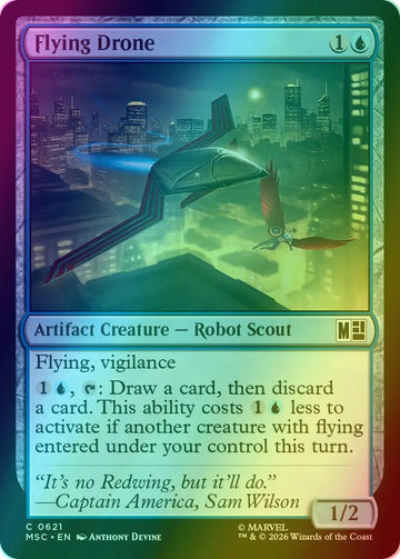 Flying Drone [621] [Jumpstart] [Marvel Super Heroes: Commander] [Foil]