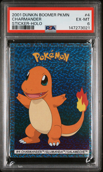 Charmander Sticker Holo PSA 6 2001 Dunkin Boomer Pokemon Stickers #4