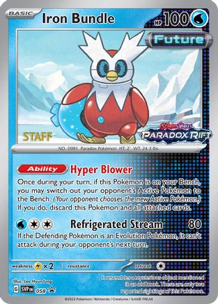 Iron Bundle (Prerelease) [Staff] (58) - SV Scarlet & Violet Promo Cards Holofoil