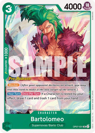 Bartolomeo - OP07-031 - (500 Years in the Future Pre-Release Cards)