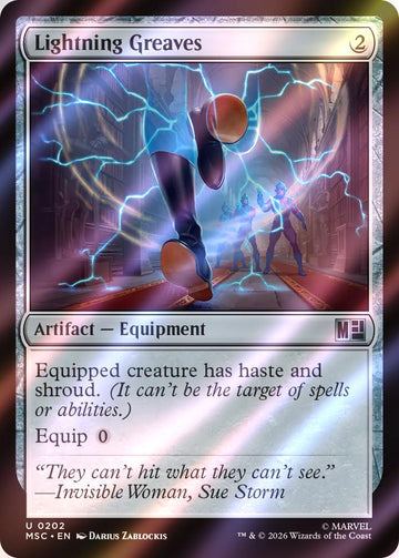 Lightning Greaves [202] [Marvel Super Heroes: Commander] [Surge Foil]