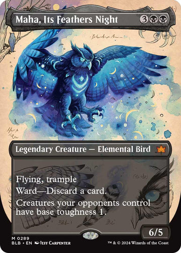 Maha, Its Feathers Night (Borderless) - 289 - (Bloomburrow)