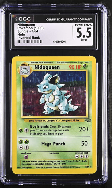 Nidoqueen CGC 5.5 1999 Jungle #7/64 INVERTED BACK
