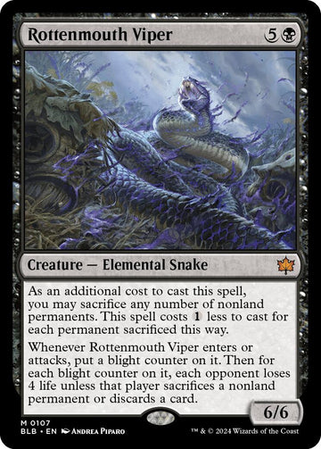 Rottenmouth Viper - 107 - (Bloomburrow)