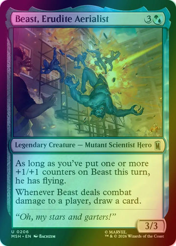 Beast, Erudite Aerialist [206] [Marvel Super Heroes] [Foil]
