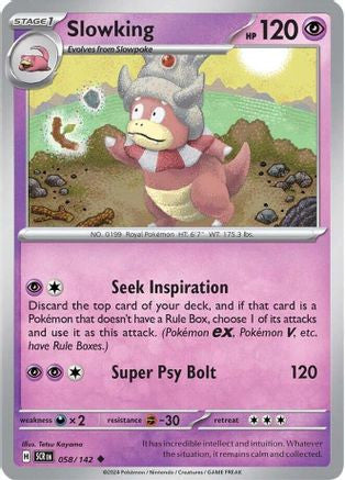 Slowking 58 Sv07 Stellar Crown Reverse Holofoil