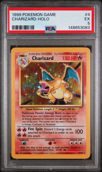 Charizard Holo PSA 5 1999 Pokemon Base Set #4