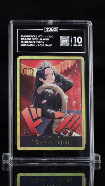 TAG 10 GEM MINT JAPANESE ONE PIECE 2025 DON!! BOA HANCOCK GOLD HEROINES EDIT