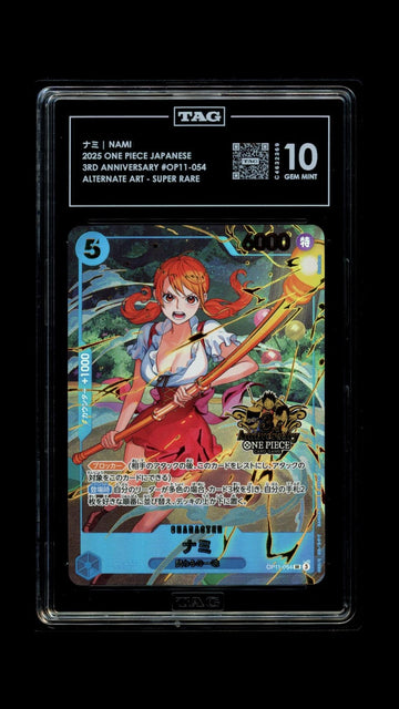 TAG 10 GEM MINT Japanese Pokemon 2025 NAMI OP11-054 3RD ANNIVERSARY
