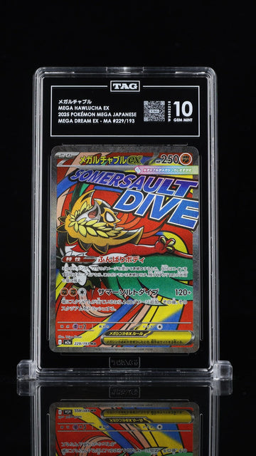 TAG 10 GEM MINT JAPANESE POKEMON 2025 Mega Hawlucha ex 229/193 MEGA Dream ex M2a