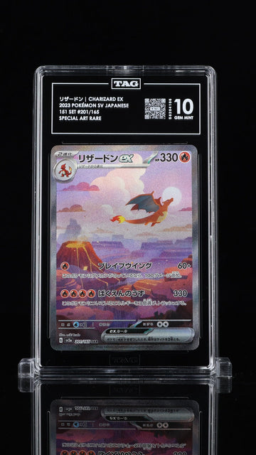 TAG 10 GEM MINT Japanese Pokemon 2023 Charizard ex 201/165 Pokémon Car 151 Sv2a
