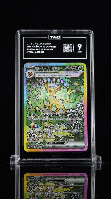 TAG 9 MINT Japanese Pokemon 2024 LEAFEON ex 200/187 TERASTAL FESTIVAL SV8a