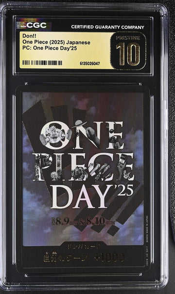 CGC 10 PRISTINE Japanese One Piece 2025 DON!! Card Night Sky ONE PIECE DAY'25