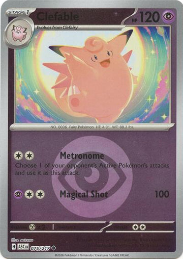 Clefable - Energy Symbol Pattern - 075/217 - Uncommon [me025-075] [Reverse Holo]