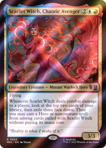 Scarlet Witch, Chaotic Avenger [93] [Marvel Super Heroes: Commander] [Surge Foil]