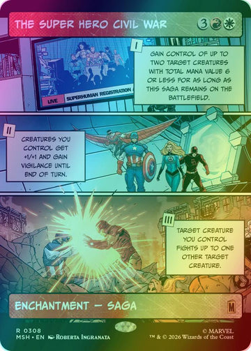The Super Hero Civil War [308] [Panel Showcase] [Marvel Super Heroes] [Foil]