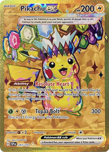 Pikachu ex - 247/191 - 247/191 - (SV08: Surging Sparks)