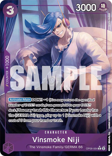 Vinsmoke Niji (OP06-064) (Full Art) [PRB-01] - Near Mint