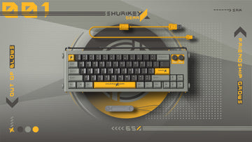 Shurikey Hanzo 001 65% Bluetooth White LED Double Shot ABS EC Mechanical Keyboard