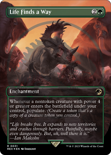 Life Finds a Way (REX-031) - Jurassic World Collection (Borderless) Foil