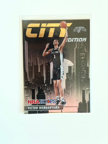 2023-24 Panini NBA Hoops - Victor Wembanyama - City Edition Holo Rookie #30 - Raw Ungraded Card