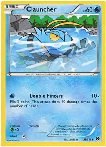 Clauncher (33/114) [Square Cut Misprint] XY Steam Siege