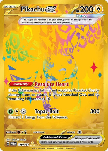 Pikachu ex - 179/131 [PRE] - Near Mint