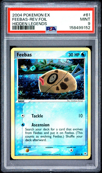 Feebas Reverse Holo PSA 9 2004 Pokemon Ex Hidden Legends (POP 34) #61