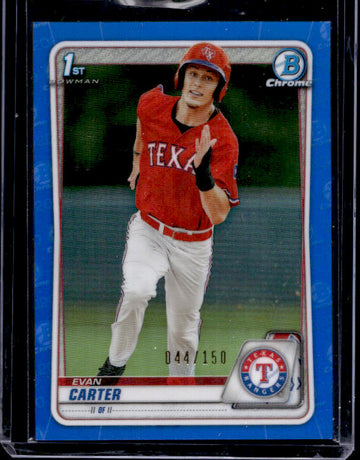 2020 Bowman Draft Evan Carter #BD-126 Blue Refractor 1st /150