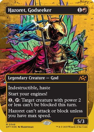 Hazoret, Godseeker (Borderless) (First-Place Foil) (DFT-546) - Aetherdrift Foil