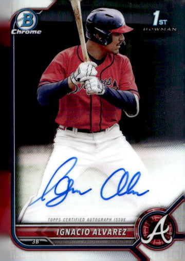2022 Bowman Draft #CDA-IA Ignacio Alvarez Chrome Draft Pick Autographs