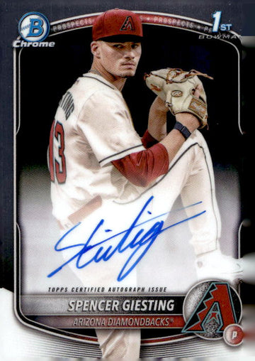 2025 Bowman Chrome #CPA-SG Spencer Giesting Prospect Autographs RC 1st